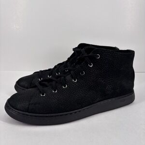 UGG Pismo High Top Men's US 9.5 Black Leather Casual Comfort Sneakers 1110816